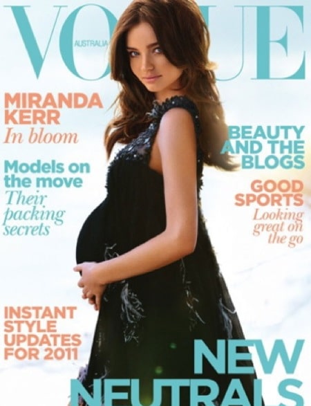 Pregnant Miranda Kerr Covers Vogue Australia