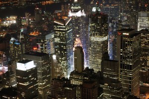 Aerial view of New York City