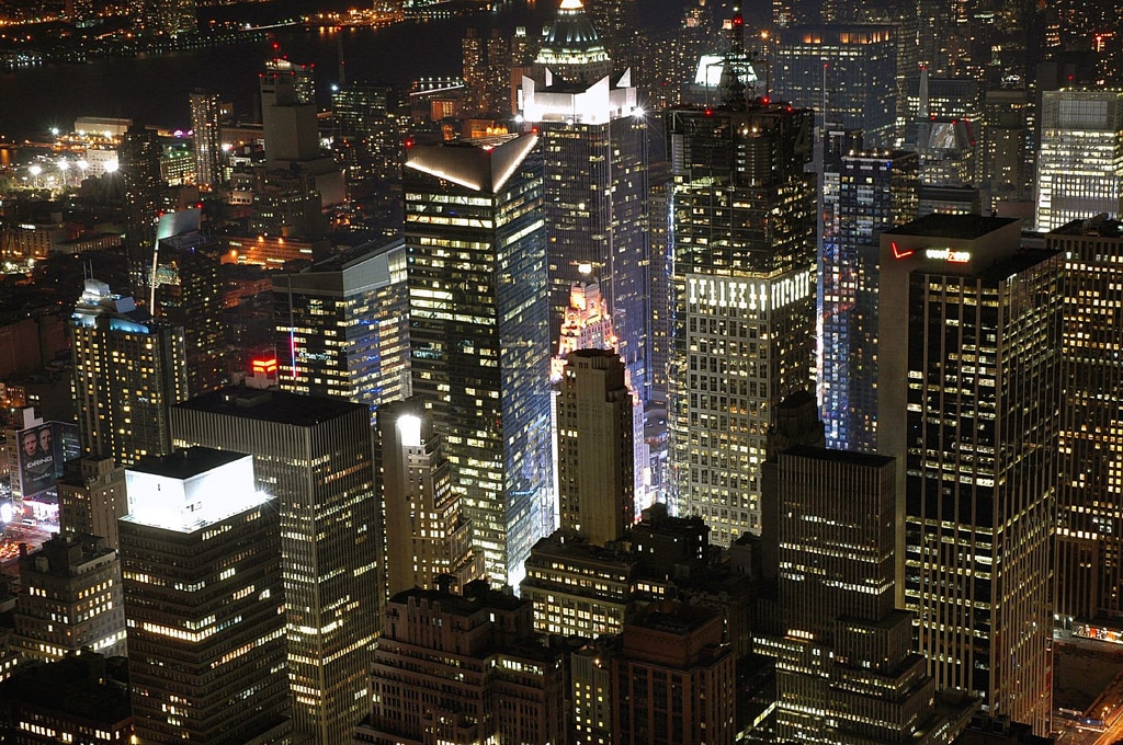 Aerial view of New York City