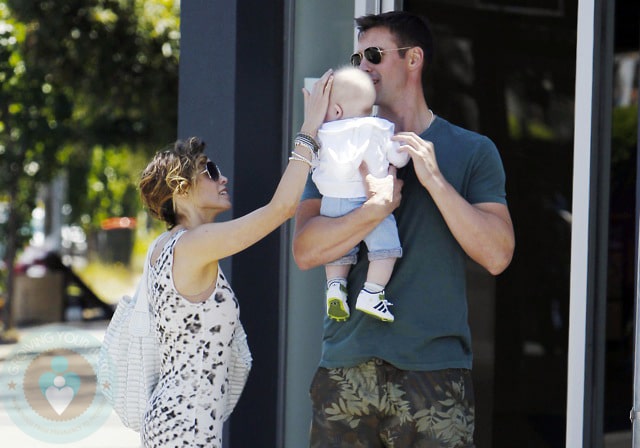 Danni Minogue, boyfriend Kris Smith and their son Ethan
