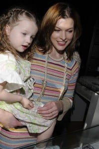 Milla Jovovich and Ever at the The Hospitality Lounge