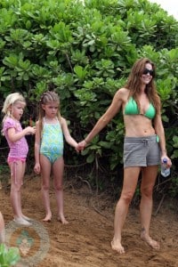 Denise Richards and her daughters Sam(R) and Lola(L)