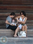 Jeff Gordon and Ingrid Vandebosch with Leo in St