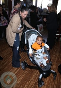 Tisha Campbell with son
