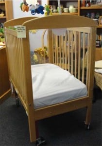 Generation 2 Worldwide SafetyCraft crib showing the clear plastic sides