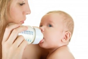 baby drinking bottle