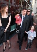 Adam Sandler with wife Jackie and daughters Sunny (l) and Sadie(r)