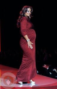 An Expectant Laila Ali At the Heart Truth’s Red Dress Fashion Show