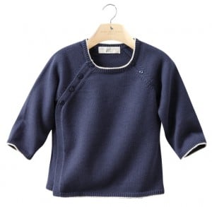 INDY - Babies' buttoned organic cotton and cashmere cardigan