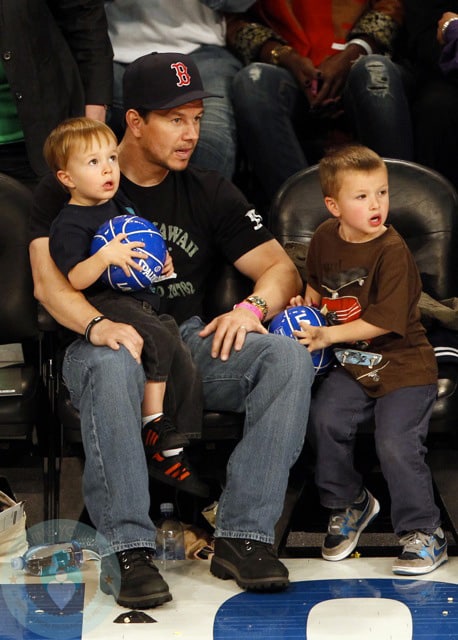Mark Wahlberg with sons Brendan and Michael