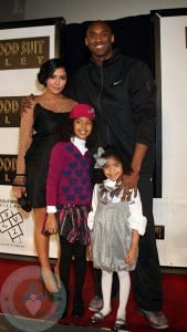 Kobe Bryant with his family
