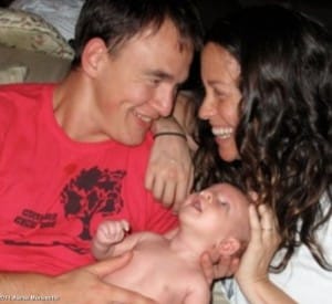 Alanis Morissette & husband with son Ever Imre