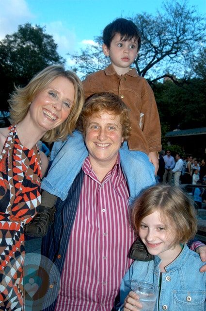 Cynthia Nixon with partner Christine Marinoni