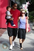 Kendra Wilkinson with husband Hank Baskett and son Hank