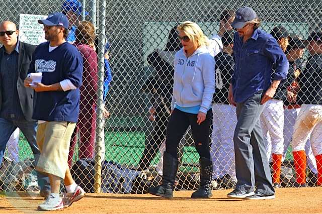 Kevin Federline with ex-wife Britney Spears and boyfriend Jason Trawick