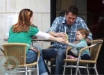 Alyson Hannigan and husband Alexis Denisof with daughter Satyana