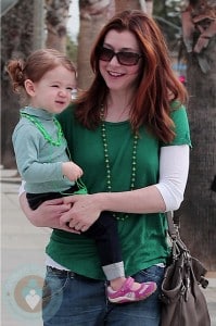 Alyson Hannigan and daughter Satyana