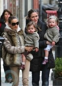 Sarah Jessica Parker with daughters Tabitha and Marion