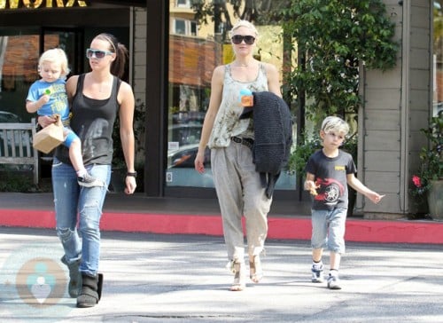 Gwen Stefani with sons Zuma and Kingston