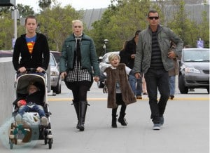 Gwen Stefani and Gavin Rossdale with sons Zuma and Kingston