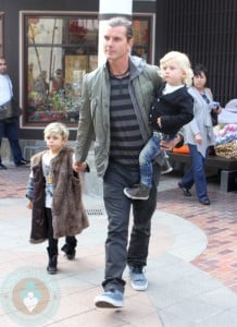 Gavin Rossdale with sons Zuma and Kingston