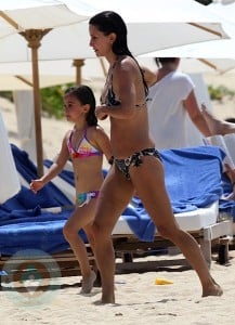 Courtney Cox and daughter Coco in St