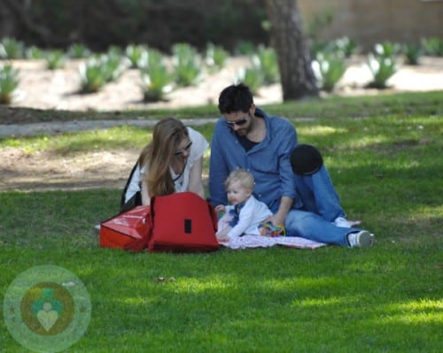 Amy Adams with fiance Darren LeGallo and daughter Aviana