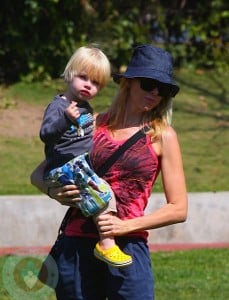 Naomi Watts and with son Sammy