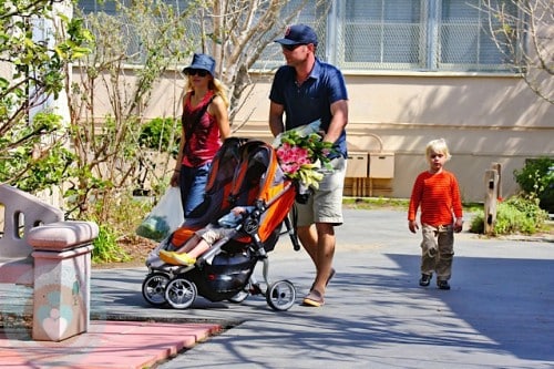 Naomi Watts and Liev Schrieber stroll with sons Sammy & Sasha