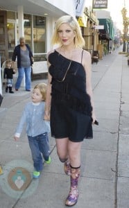 Tori Spelling with son Liam McDermott