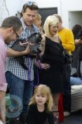 Tori Spelling with husband Dean and daughter Stella