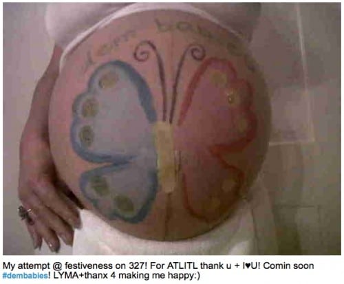 Mariah Carey Paints Her Belly