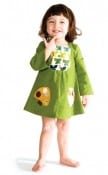 Mushroom Pocket Green Organic Canvas Dress