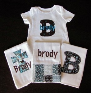 Sunfire Creative - Personalized Burpcloth and Onesie Gift Set