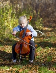 Child playing the Violin