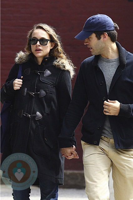 A pregnant Natalie Portman and boyfriend Benjamin Millepied