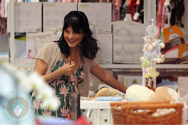 A pregnant Selma Blair Shopping for baby!