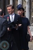 Victoria and David Beckham at the Royal Wedding