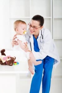 baby with doctor