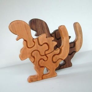 Eco Tot Toys - Maple Wood Dino Puzzle Toy for Toddlers