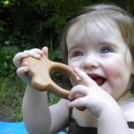 Eco Tot Toys - Organic Maple Hardwood Piglet Baby Teething Ring Wood Toy