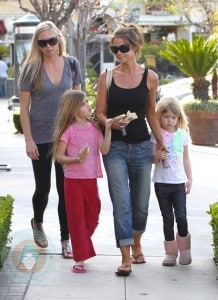 Denise Richards and daughter Sam and Lola
