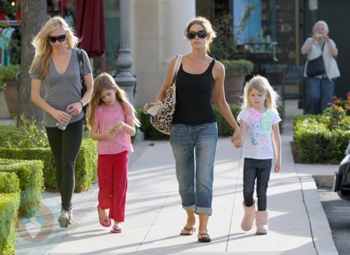 Denise Richards and daughter Sam and Lola