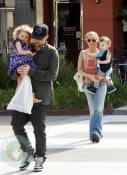 Nicole Richie with Joel Madden and their children Harlow and Sparrow