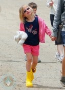 Violet Affleck at the farm