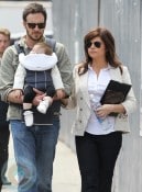 Tiffani Thiessen with husband Brady Smith and daughter Harper