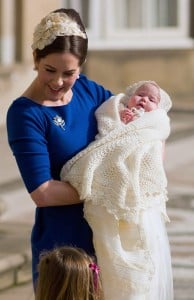 Princess Mary of Denmark with one of her twins