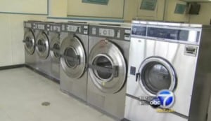 The laundromat where the baby was trapped inside a washing machine