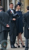 Victoria and David Beckham at the Royal Wedding