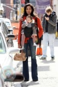 Padma Lakshmi and daughter Krishna in New York City